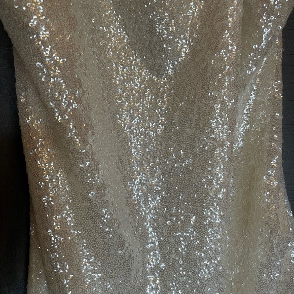 Amanda Uprichard cream sequined halter dress NWT (boutique) - Picture 4 of 10